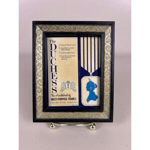 Vintage Duchess Black Gold‎ Ornate Wood Grain Picture Frame 3.25x4.25 No 834